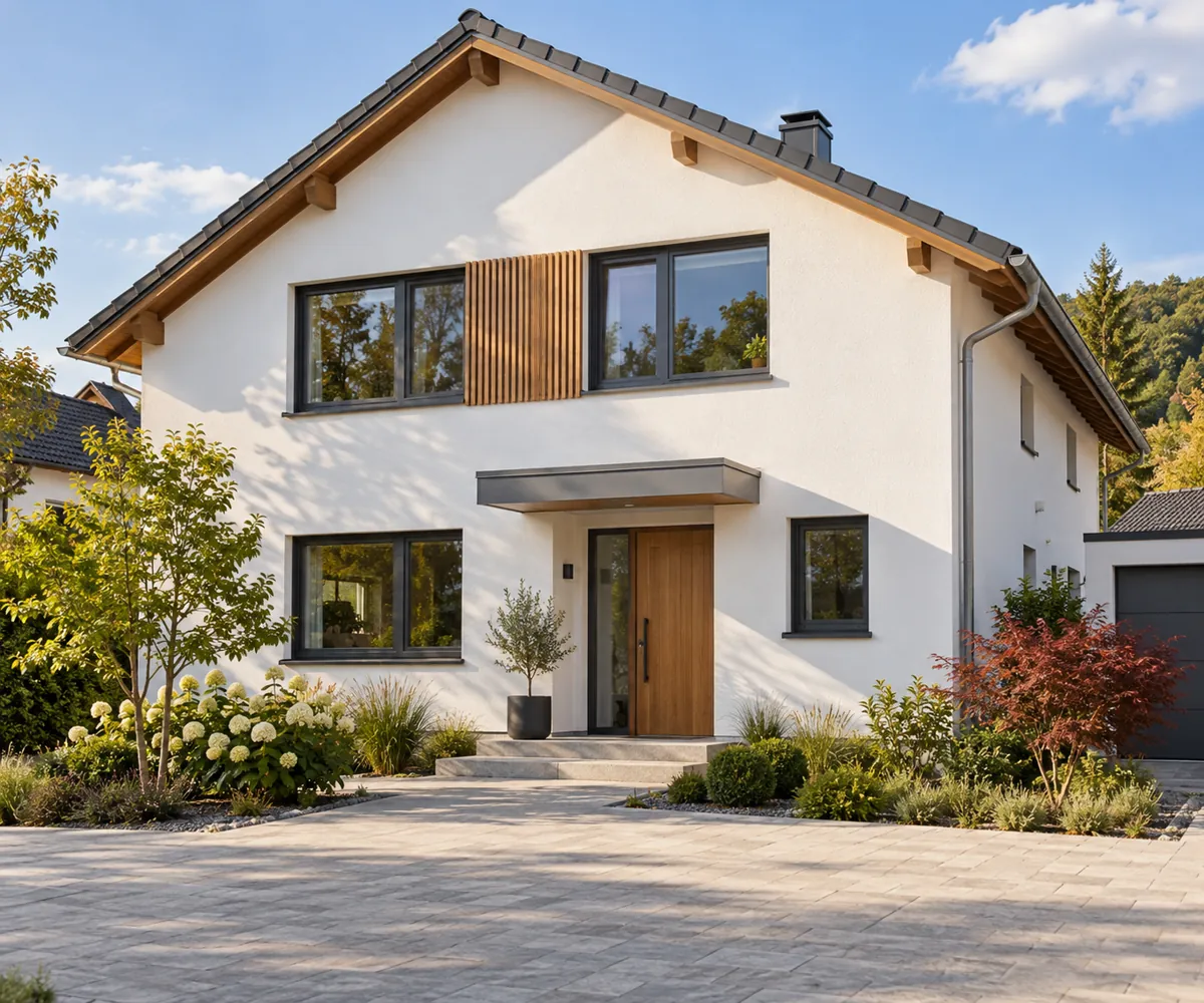 Sanierte Hausfassade
